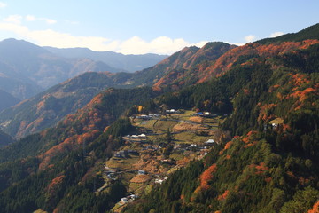 Fototapeta na wymiar Beautiful landscape of iya valley shikoku Japan