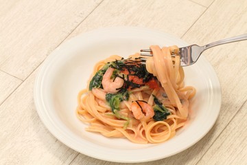 明太子クリームパスタ