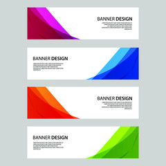 Naklejka premium Vector Abstract banner web template