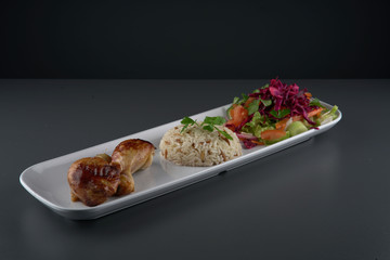 Chicken meat and rice