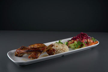 Chicken meat and rice