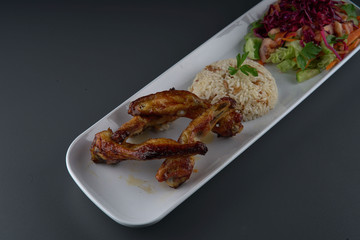 Chicken meat and rice