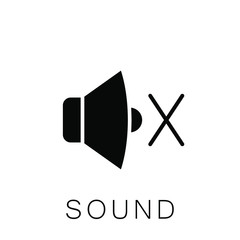 Sound Volume Icon , Template Logo Design Vector Emblem Isolated Illustration , Sound Business Volume Outline Solid Background White
