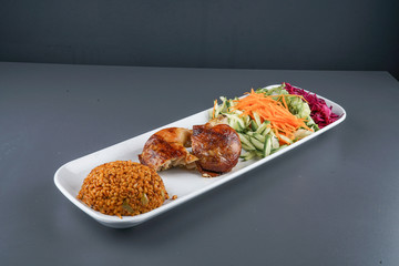 Chicken meat menü stock photo