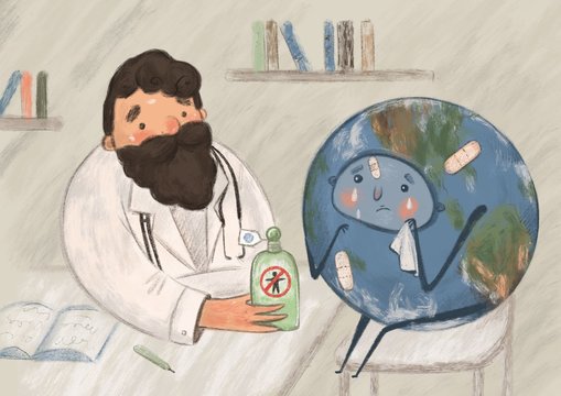 the Earth is visiting a doctor