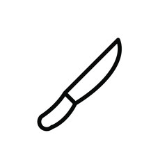 Knife Icon , Kitchen Template Logo Design Emblem Isolated Illustration , Outline Solid Banckground White
