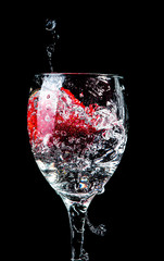 red wine splash