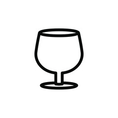 Glass Icon , Mug Coffee Drink Template Design Emblem Isolated Illustration , Outline Solid Background White
