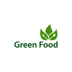 green food logo vector icon