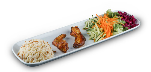 baked and shredded chicken meat menu