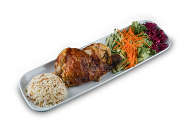 baked and shredded chicken meat menu