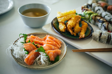 Sushi Assortment with Miso Soup
