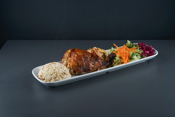 baked and shredded chicken meat menu