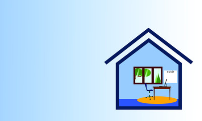 Work from home concept illustration vector