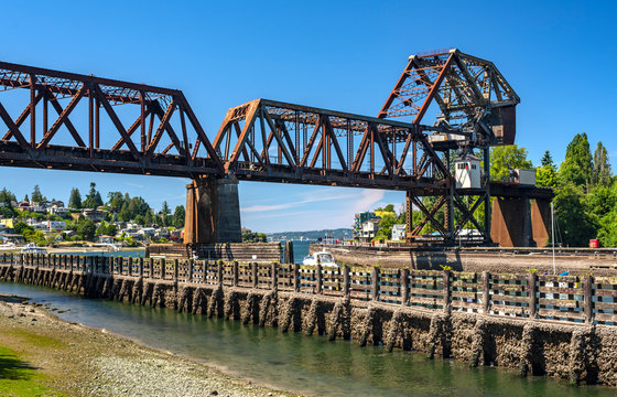 Train bridge near Seattle's Ballard Locks #2