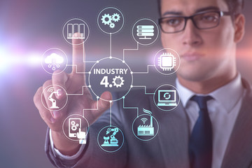 Modern industry 4.0 technical automation concept