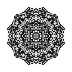 mandala ornamental design element vector illustration. isolated on white background.