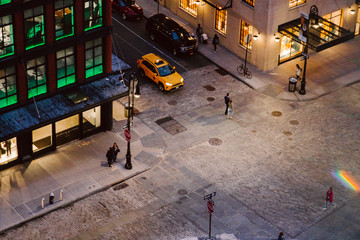 taxi in new york streets