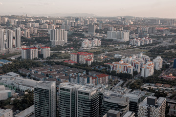 Top view of Kuala Lumpur at evening. Kuala Lumpur is the most beautiful urban place in Malaysia.
