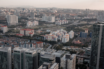 Top view of Kuala Lumpur at evening. Kuala Lumpur is the most beautiful urban place in Malaysia.