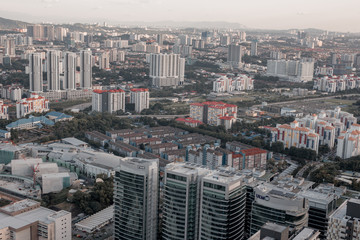 Top view of Kuala Lumpur at evening. Kuala Lumpur is the most beautiful urban place in Malaysia.