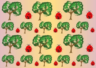 Seamless Pattern Floral Illustration