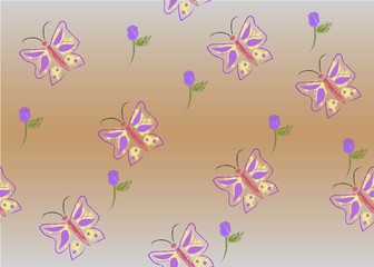 Seamless Pattern Floral Illustration