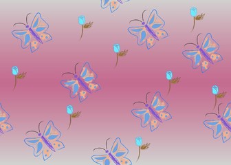 Seamless Pattern Floral Illustration