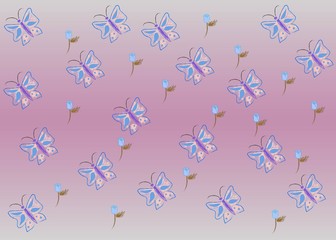 Seamless Pattern Floral Illustration