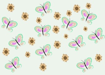 Seamless Pattern Floral Illustration