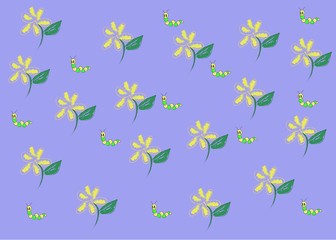 Seamless Pattern Floral Illustration