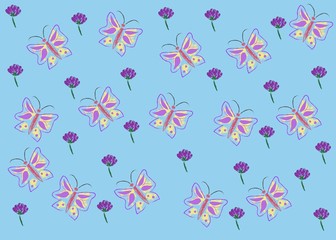 Seamless Pattern Floral Illustration