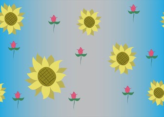 Seamless Pattern Floral Illustration
