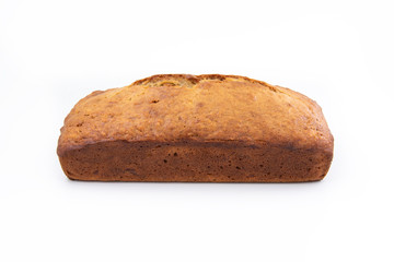 Home made loaf of banana bread 