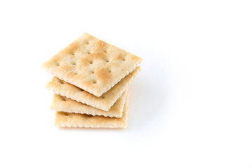 Crackers isolated on white