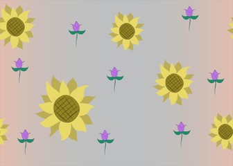 Seamless Pattern Floral Illustration