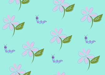 Seamless Pattern Floral Illustration