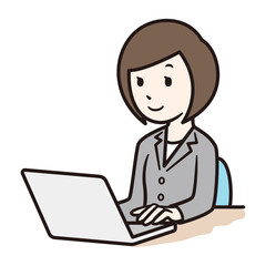 リモートワーク　女性