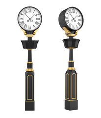 Street Clock Isolated