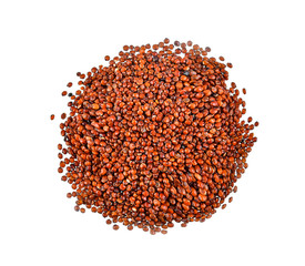Red Quinoa seeds on white background