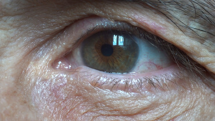 Fototapeta premium Closeup old man eye