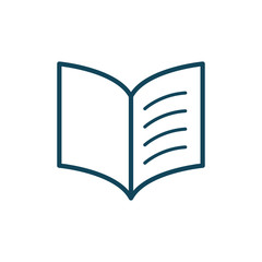 Open book outline icon