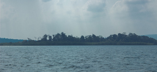 Naklejka na ściany i meble shot of Andaman Island in the middle on Indian Ocean