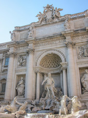 Fototapeta na wymiar A shot of the Trevi Fountain in Rome