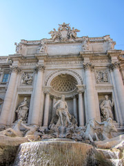 Fototapeta na wymiar A shot of the Trevi Fountain in Rome