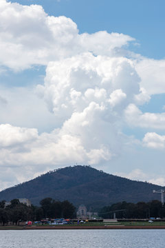 Clouds Over Mount Ainslie In Canberra