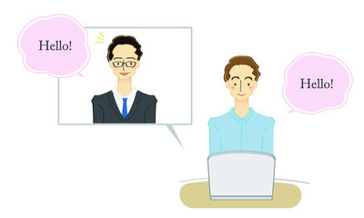 在宅勤務のイラスト