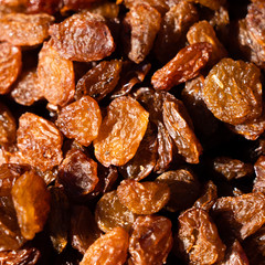 Raisins. Macro. Raisins as background Grape Raisin texture