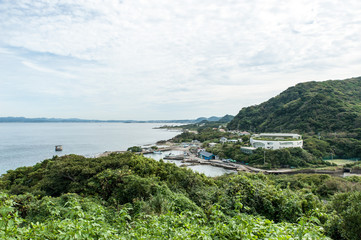 館山の海　山の風景