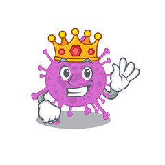 A Wise King of avian coronavirus mascot design style